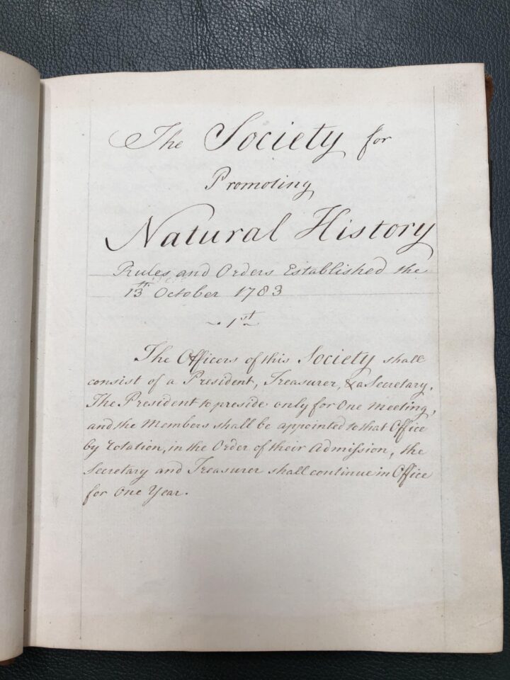 JES was 1 of 133 members to sign the rules and orders book when he joined the society in 1784 (SPNH/1/1, The Linnean Society of London)