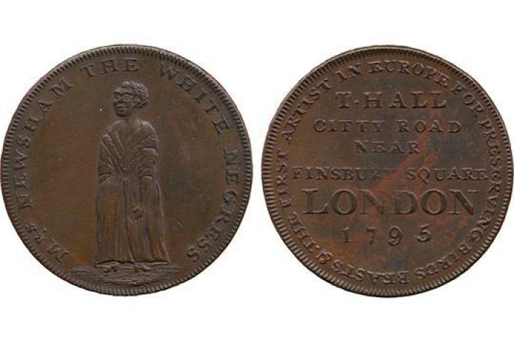 1795 coin celebrating Amelia Lewsham or Newsham
