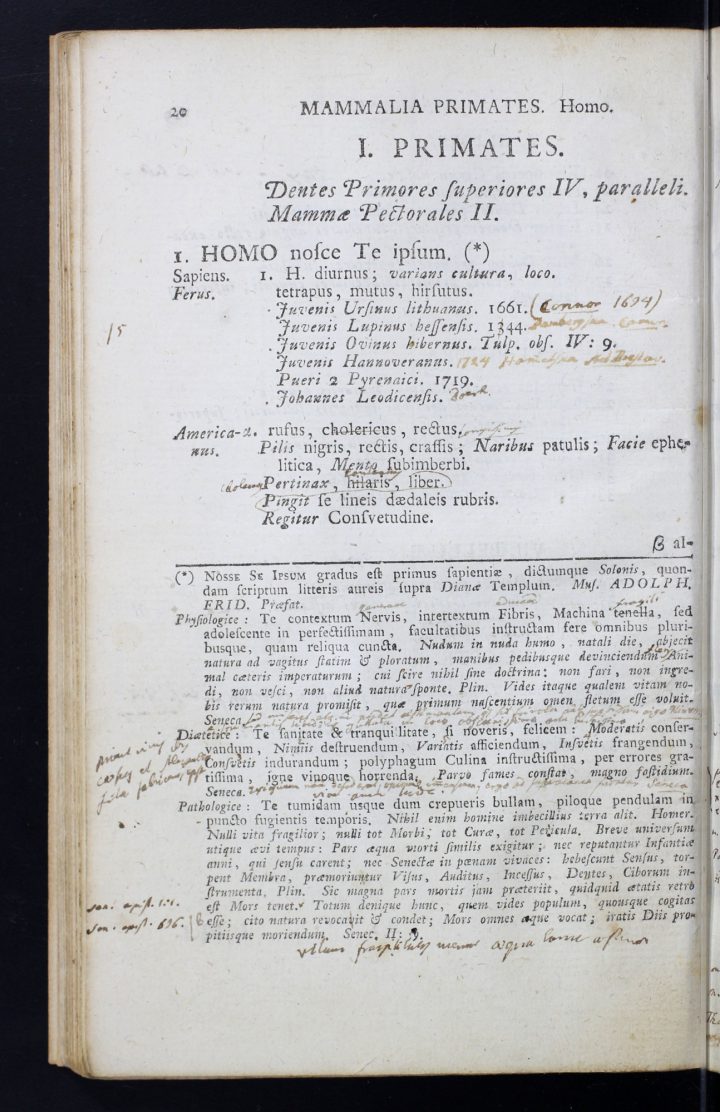 Systema Naturae 10th ed, p. 20