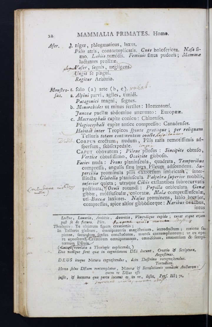 Systema naturae 10th ed p. 22