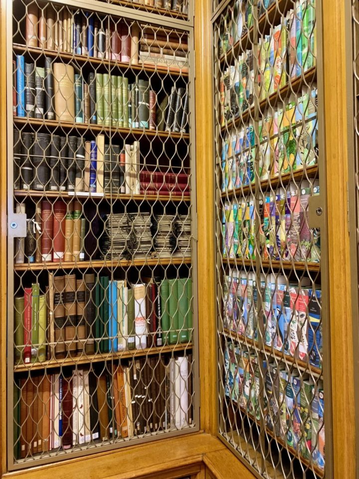 The New Naturalist volumes in their permanent home in the Linnean Society Library