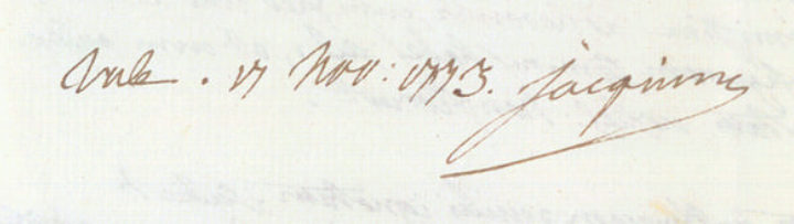 Nikolaus Joseph von Jacquin's signature