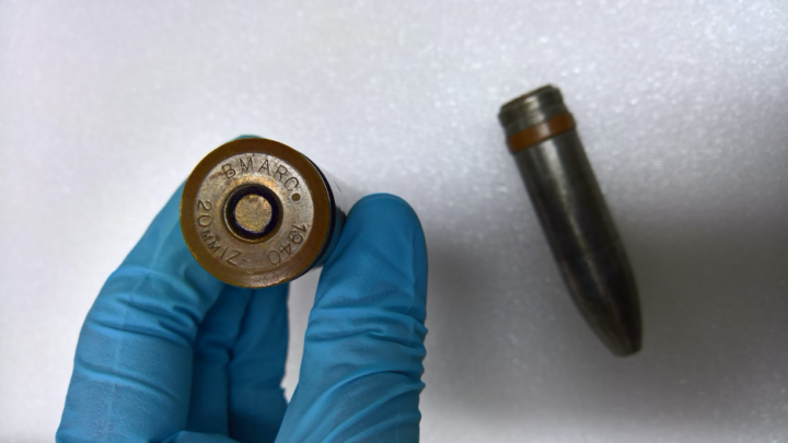 The said WW2 bullet in our collection