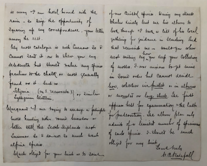 Letter written by W.B. Waterfall