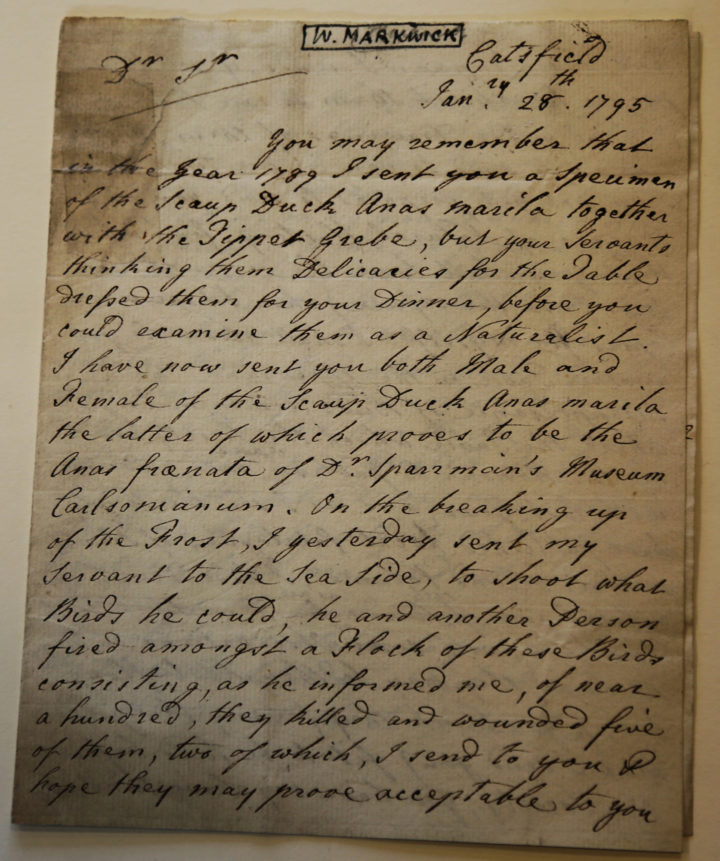 Markwick letter