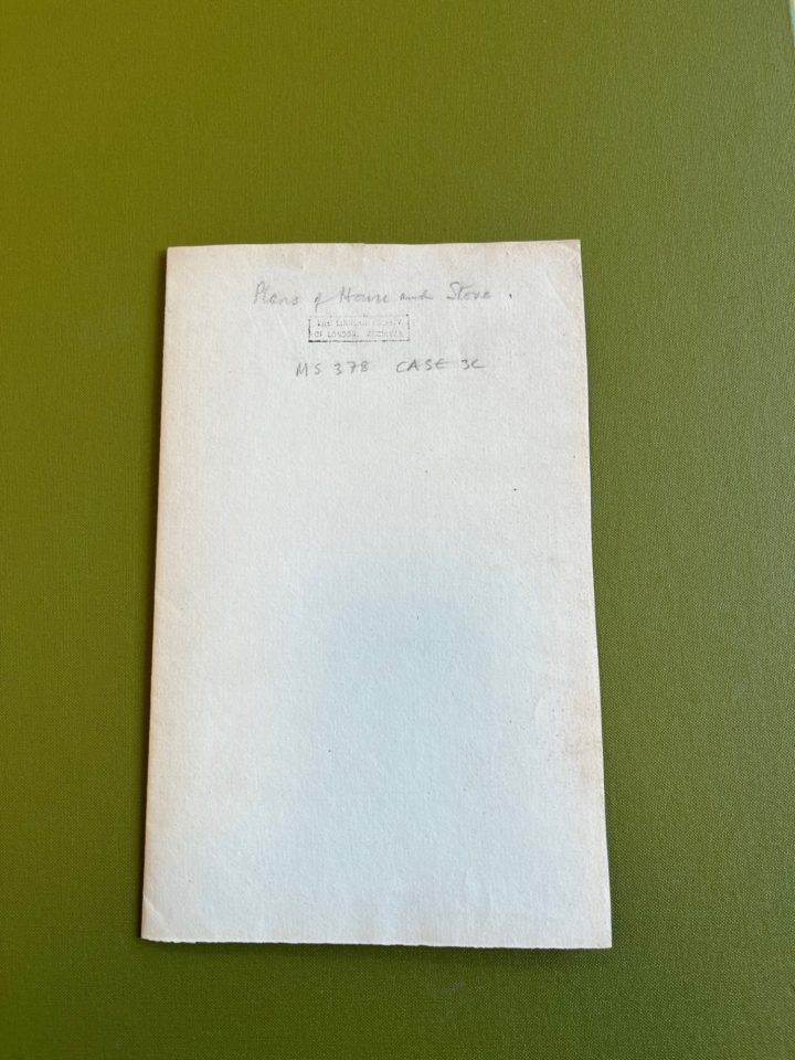 ‘Plans of house and stove’