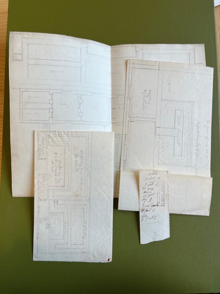 Plans and notes enclosed in largest plan