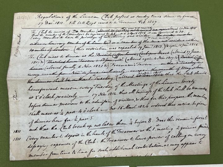 A handwritten document listing rules