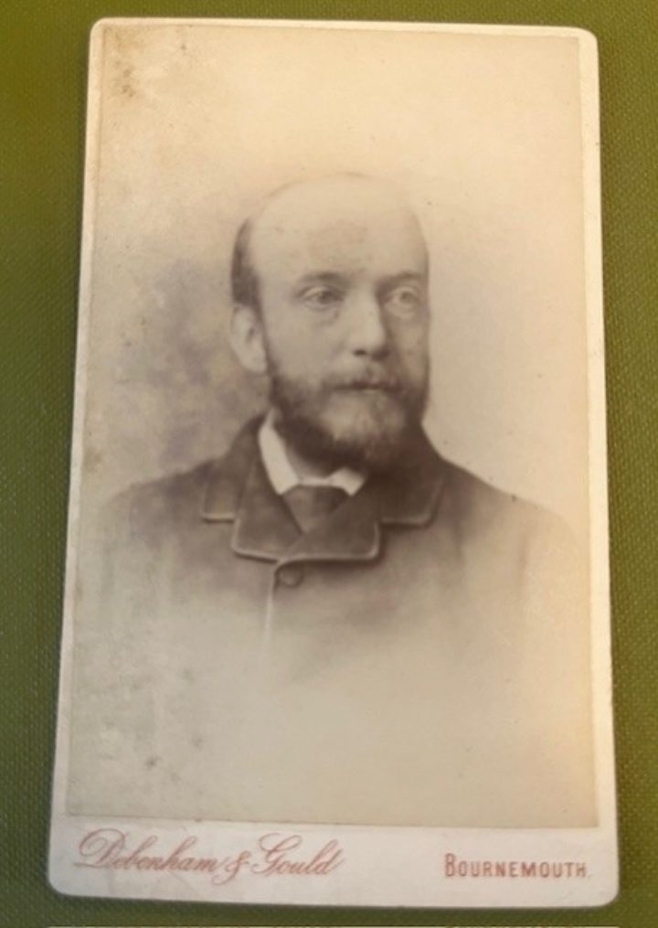 Sepia photograph, a headshot portrait of D.H. Scott