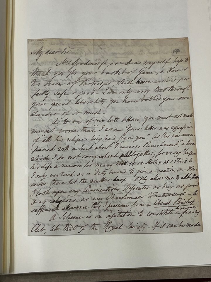 A handwritten letter