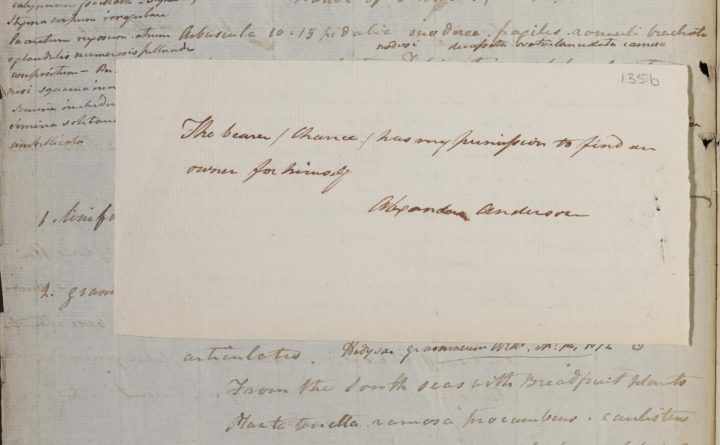 Anderson note about Chance