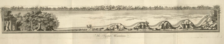 The plate of 'The Flying Mountains' unfolded