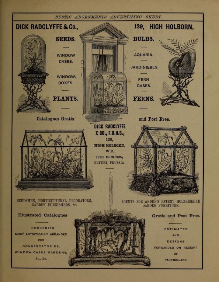 Advert Sheet including enclosed window case from Shirley's 'Rustic Adornments for Homes of Taste'