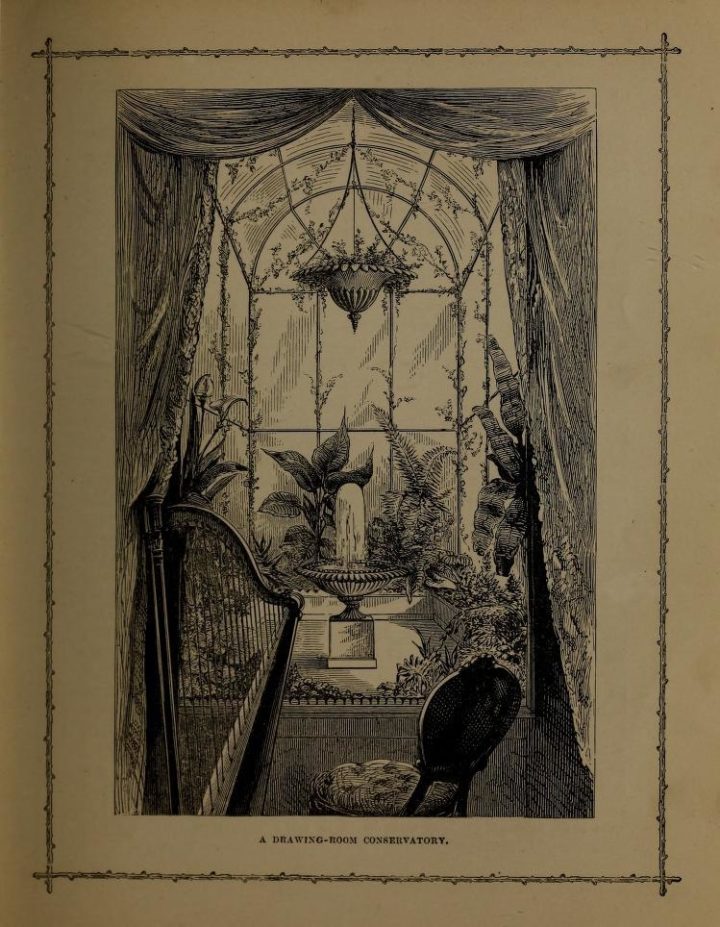 Enclosed drawing room from Shirley's 'Rustic Adornments for Homes of Taste'