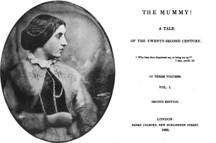 Jane Loudon portrait and title page of The Mummy!