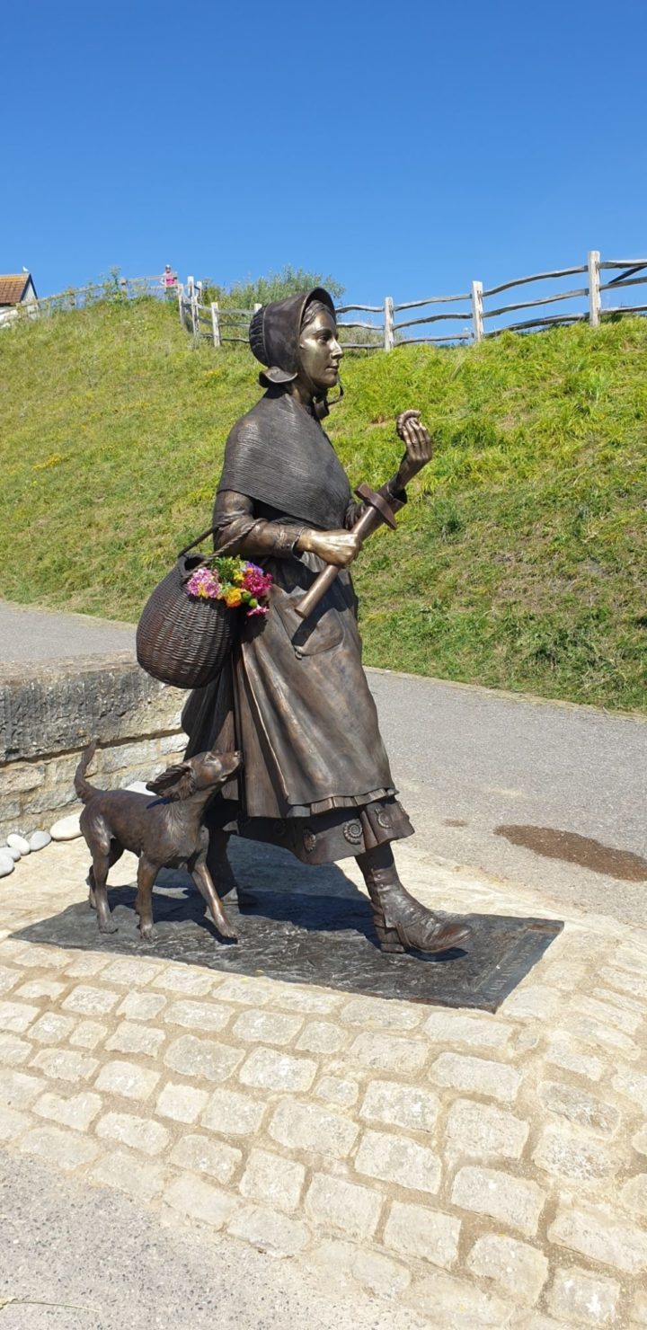 Mary Anning's statue in Lyme Regis