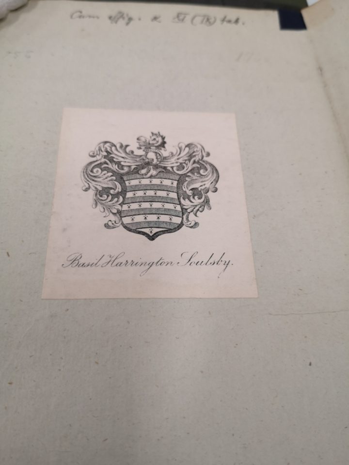 Detail of Soulsby's bookplate.
