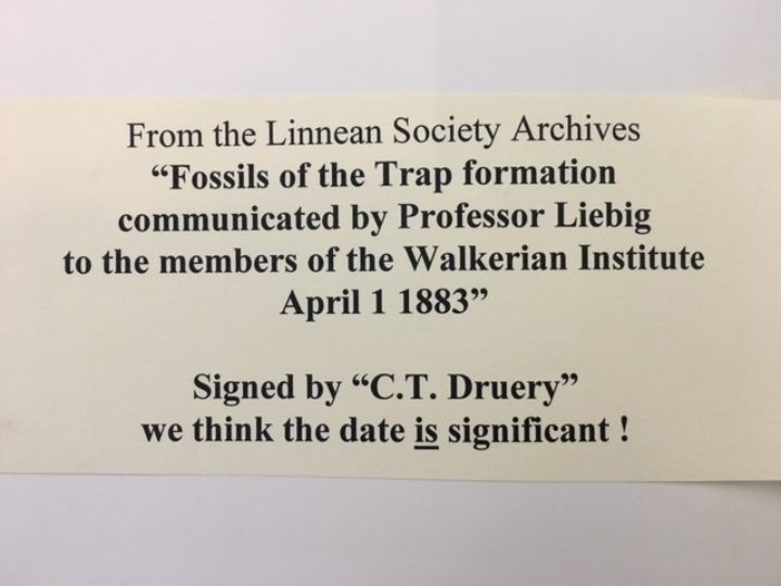 A small label giving the name of the paper, the date and a note saying, "we think the date is significant!"