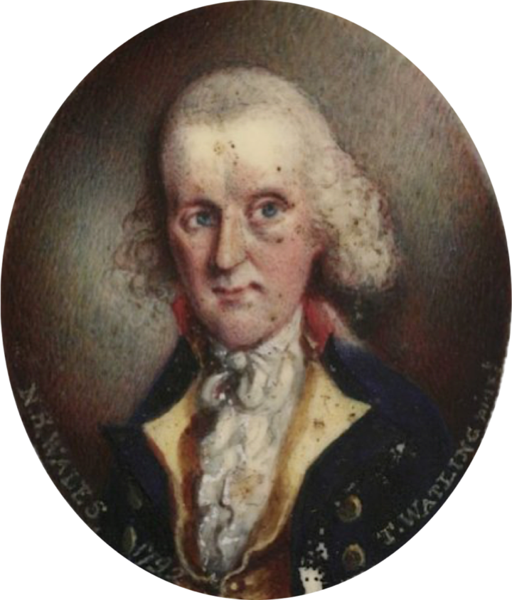 Miniature of John White Esq, Surgeon General of New South Wales (1792), signed Thomas Watling (1762–c.1814) and dated “N.S.Wales 1792.” CC-BY-1.0. Courtesy of Wikimedia Commons.