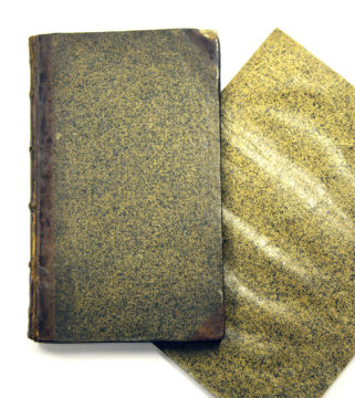 Sprinkled paste paper