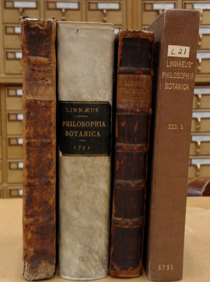 Harvard's four copies of Philosophia Botanica