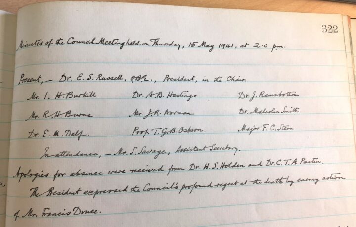 Minutes of Council meeting in May, 1941