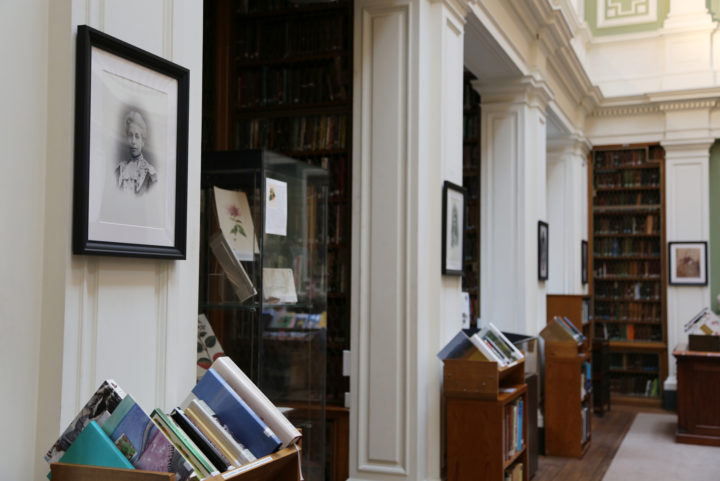 Portraits of the first women Fellows of the Linnean Society on display in the Library