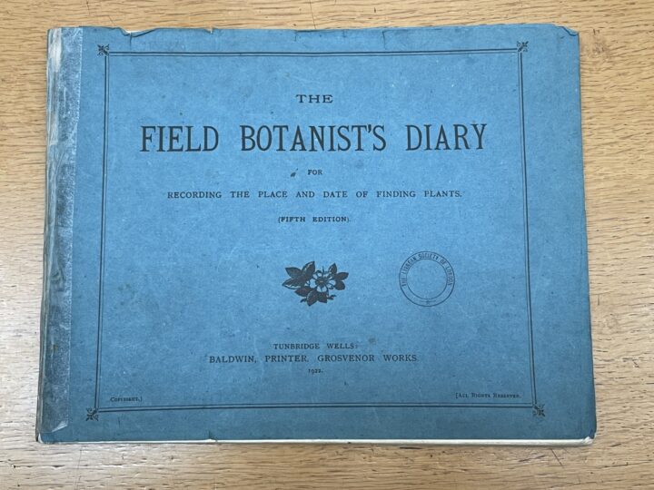 Field Botanist Diary, 1922, MS/576